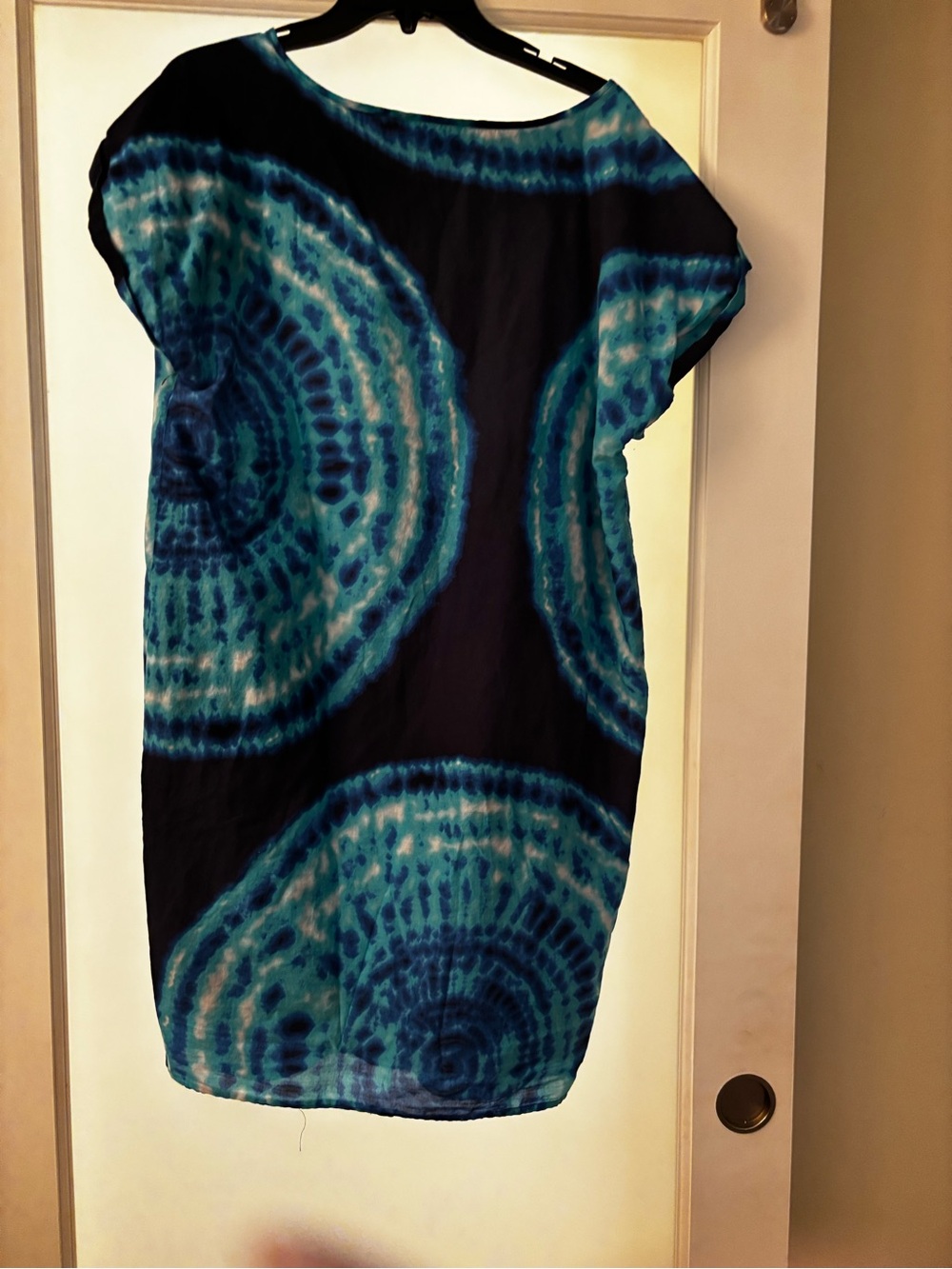 Jones New York Blue Tie-Dye Shift Tunic